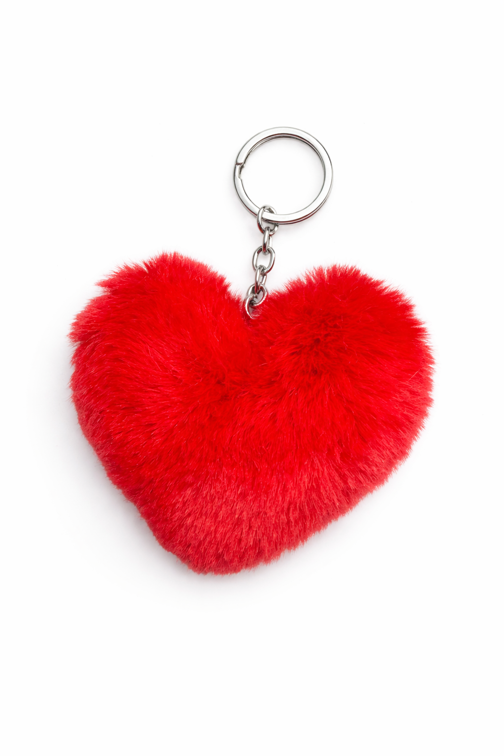 PORTE CLÉ PELUCHE COEUR ROUGE