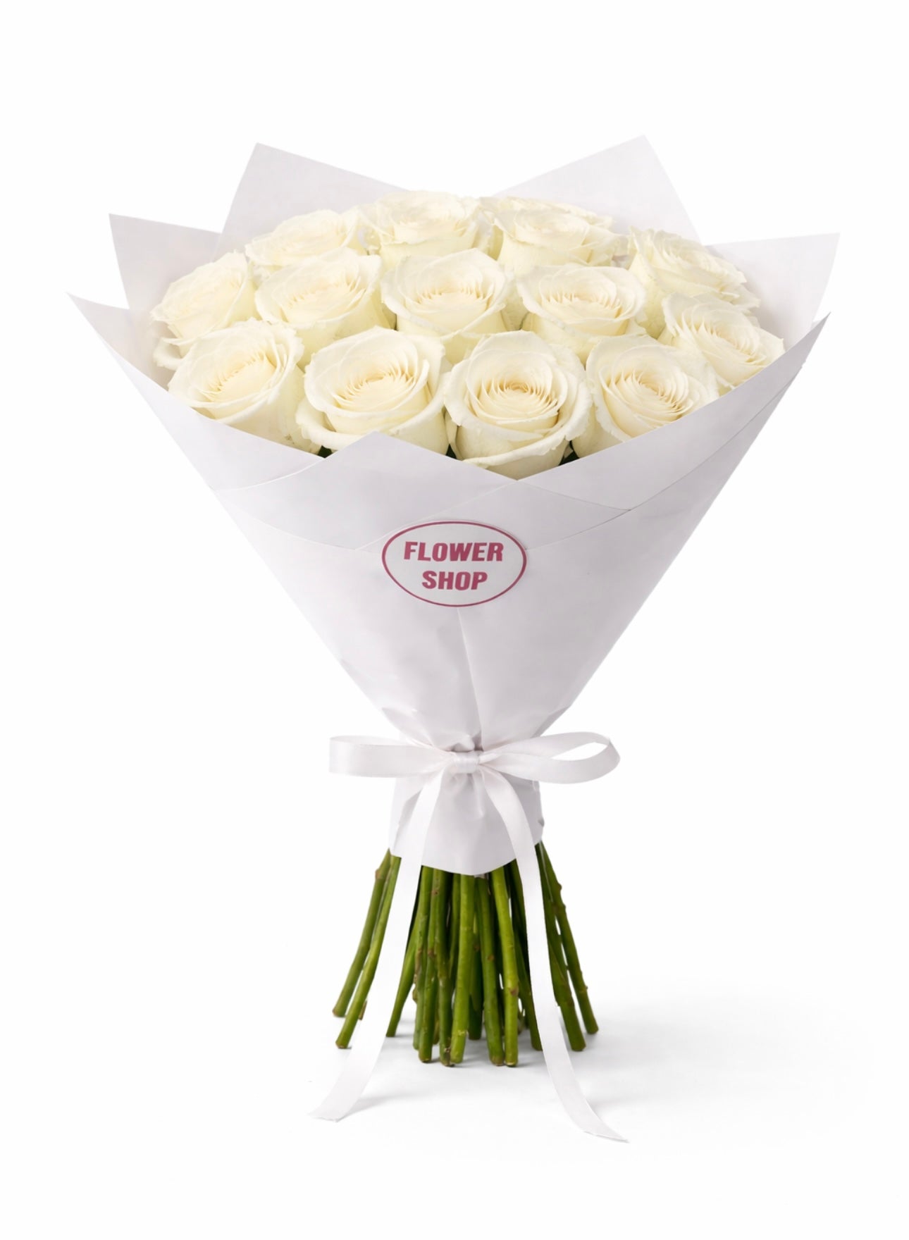 20 WHITE ROSES