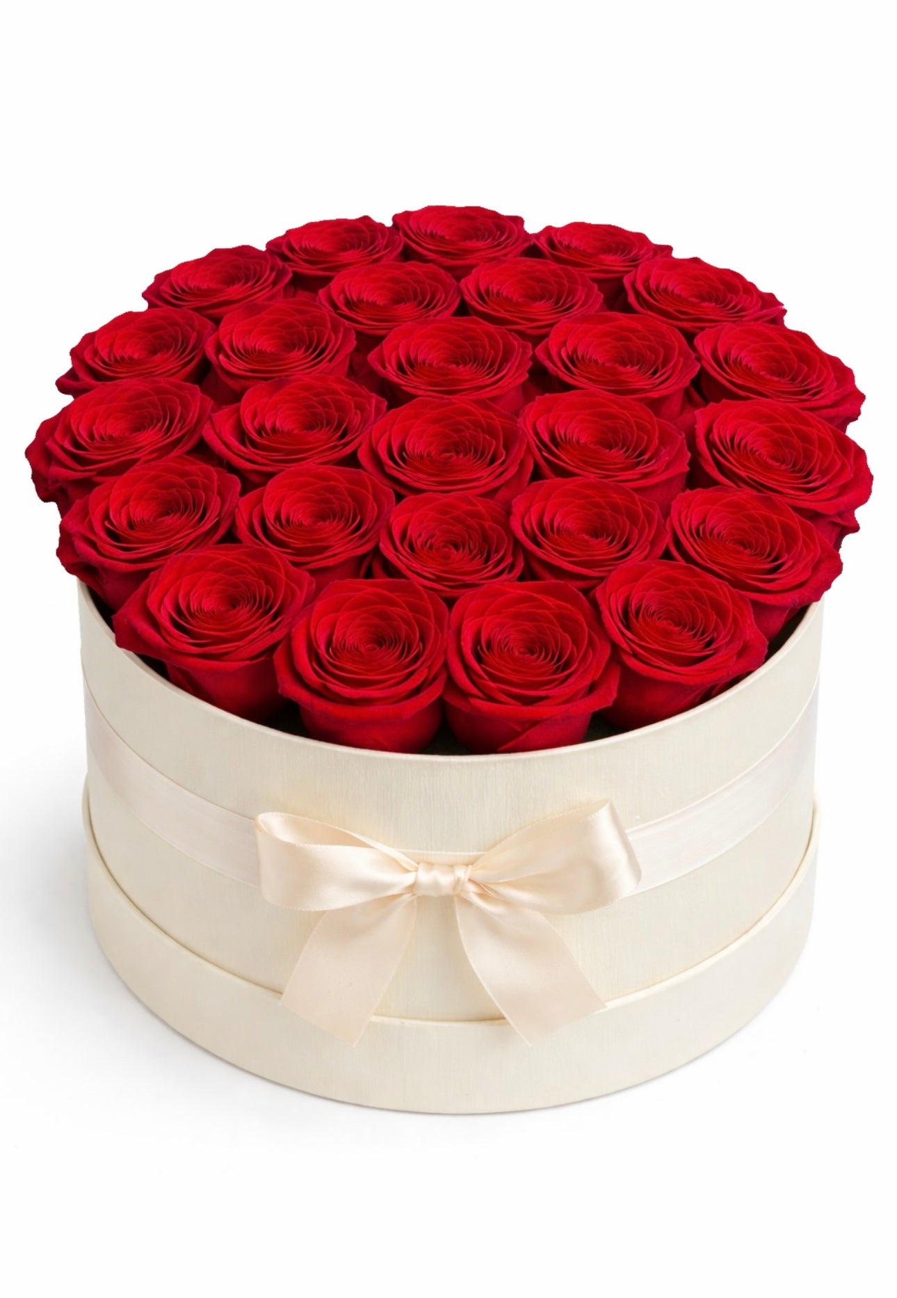 BOXE 25 ROSES ETERNELLES ROUGES