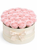 BOXE 25 ROSES ETERNELLES PINK