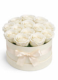 BOXE 15 ROSES ETERNELLES BLANCHES