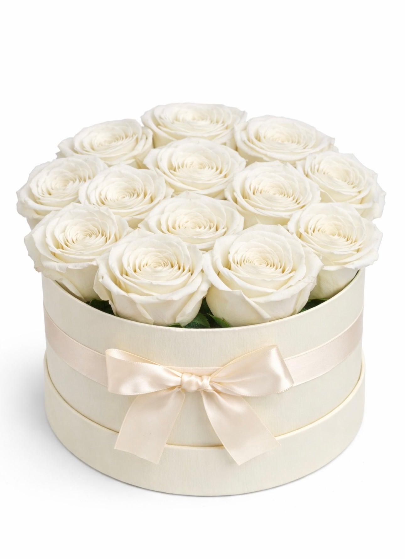 BOXE 15 ROSES ETERNELLES BLANCHES