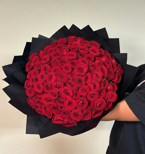 BOUQUET 101 ROSES ROUGES